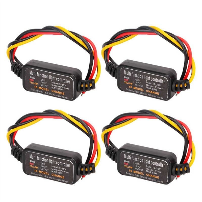 Image of Tlily - 4 StüCk 16 Einstellbarer LED-Bremslicht-Blinker--Controller Universal für Auto-Motorrad