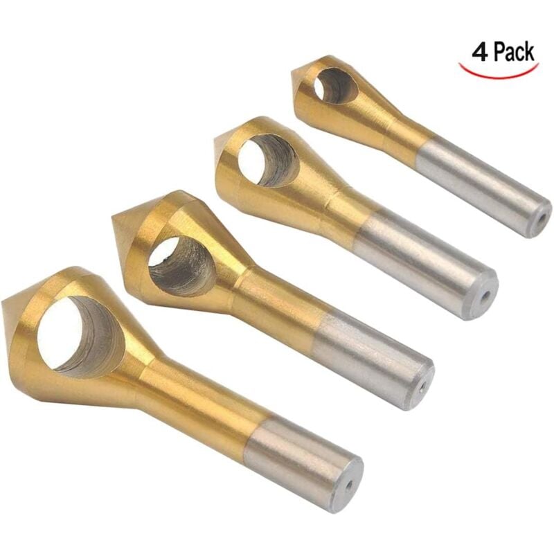 Image of 4 Stück Entgrat- und Anfasfräser für Metall, Holz und Kunststoff