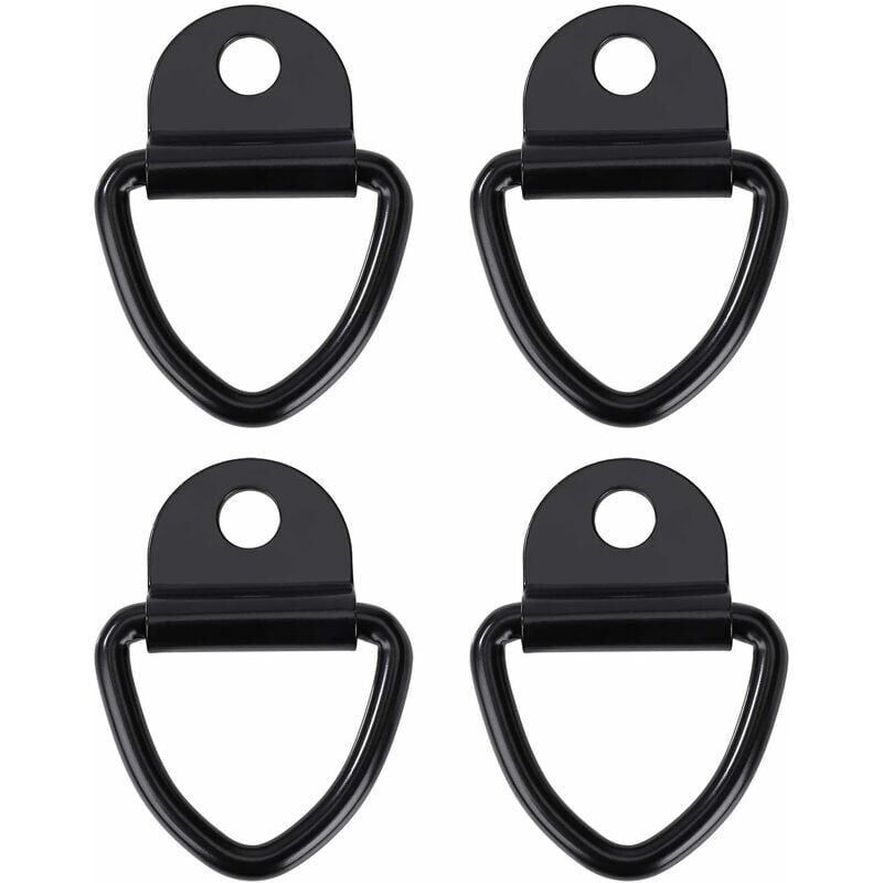 Image of 4 Stück Hochleistungs-V-Ring-Zurrhaken aus Edelstahl, Ankerring für Anhänger, LKWs und Lagerhallen