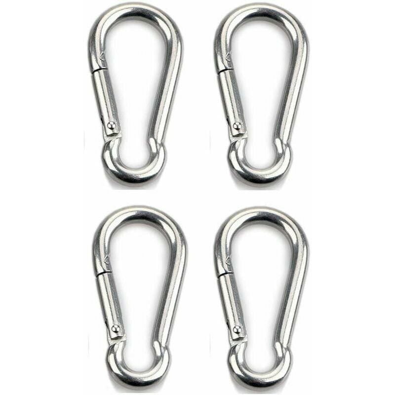 Image of 4 stücke Heavy Duty Karabiner Clip Sport Locking Hunde Schaukel Hängematte 304 Edelstahl 8mm Dicke