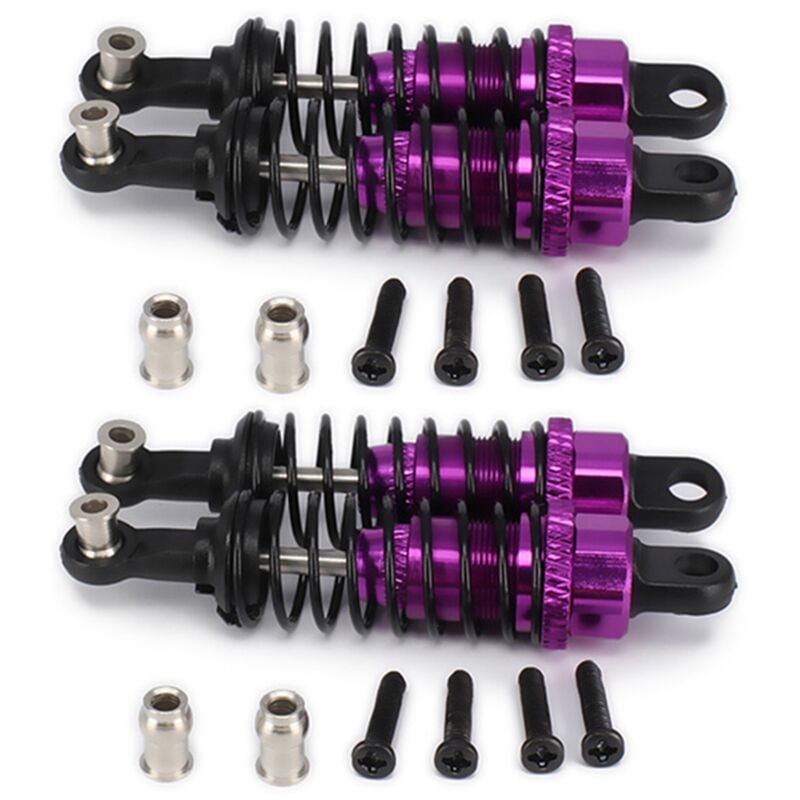 Image of 4 Stücke öL Einstellbare 65mm StoßDäMpfer DäMpfer für Rc Auto 1/18 A959 A969 A979 K929 , Lila