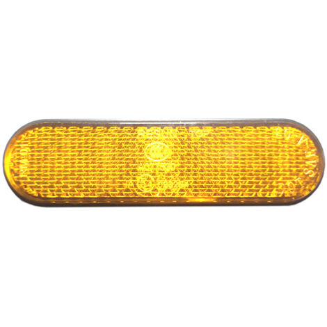 4 Stück 100 x 24 x 8 mm Motorrad-Katadiopter E4, gelb, Rückstrahler, Reflektoraufkleber, Heckaufkleber, Katzenaugen-Reflektor für Motorrad, Fahrrad, Roller, Heckaufkleber E4