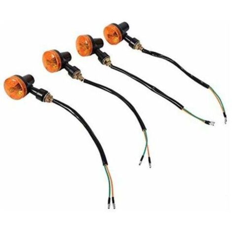 4 Stück 12V Universal-Motorradblinker Orange