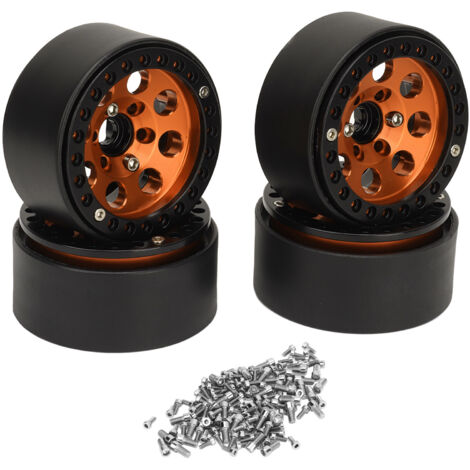 4 Stück 1,9-Zoll-RC-Felgen, stabile Aluminiumlegierung für Axial SCX10 II III – Gold