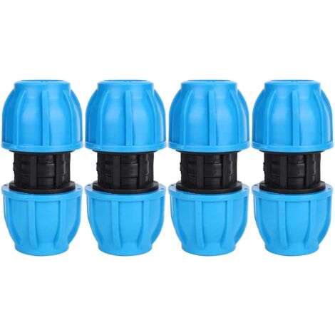 4 Stück 25 mm bis 25 mm PE-Kunststoff gerade Wasserrohrverschraubungen PVC PE PPR Rohrverbindungszubehör