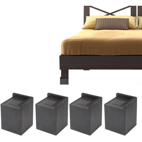 4 Stück 4 Zoll schwarze Kunststoff-Sitzerhöhungen für spitze Füße