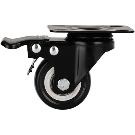 4 Stück 40-mm-Möbelrollen – Schwerlast bis 200 kg mit 4 Bremsen – Lenkrollen mit Schrauben und Unterlegscheiben für Transport, Tische und Schränke