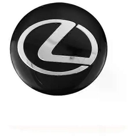 4 Stück 56 mm Radnabenkappen-Aufkleber aus Harz, passend für Lexus GC, GS, LC, LS, NX, RC, RX, UX, RX350, RX300, IS250, RX330 (schwarz)