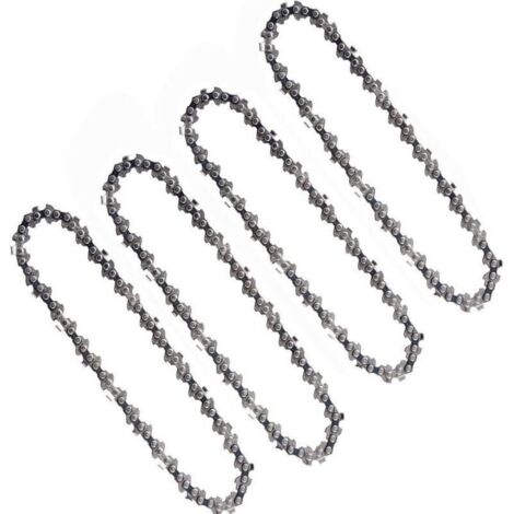 4 Stück 6 Zoll 1/4 Zoll Kettensägenketten, kompatibel mit 6 Zoll Akku-Mini-Elektrokettensägen, 37 Treibglieder, 15 cm