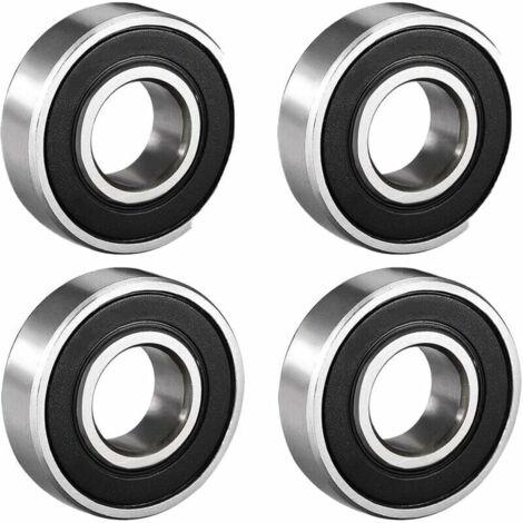 4 Stück 6001-2RS doppelt abgedichtete Kugellager 12 mm x 28 mm x 8 mm Kohlenstoffstahl Z1 DE