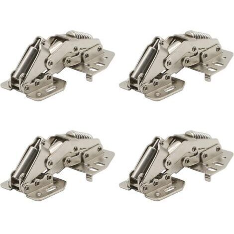 4 Stück 90-Grad-Klappenscharniere mit hydraulischem Dämpfer für Küchenschränke, Wohnwagen, Wohnmobile, Schrankschranktüren, Kleiderschranktüren, Tür von
