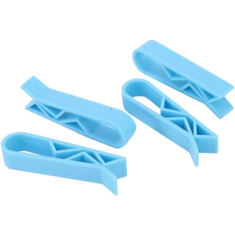 4 Stück blaue Müllbeutelclips, Lebensmittelhalterclips, Verschlussclips für Müllbeutel