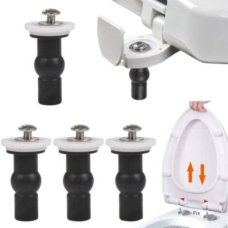4 Stück dehnbare Gummischrauben, WC-Sitzbefestigungsschrauben, WC-Sitzbefestigungsschrauben, Scharnierbefestigungsschrauben, WC-Sitzbefestigungsschrauben, Teile von
