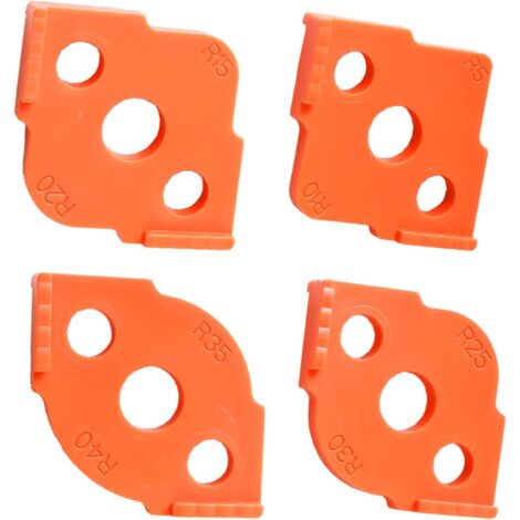 4 Stück Eckfräsvorrichtung für Holzbearbeitung, ABS + CNC-Ecken mit hoher Härte R5 R10 R15 R20 R25 R30 R35 R40