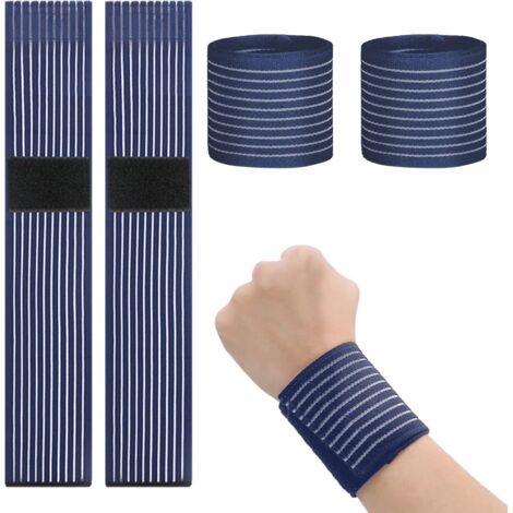 4 Stück elastische, atmungsaktive und verstellbare Armbänder