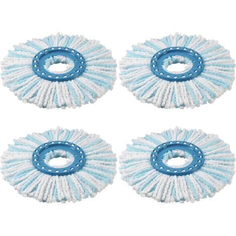 4 Stück Ersatzkopf für CLEAN Twist Disc Mop Ergo, 2-Faser-System Wischmopkopf Ersatzbezug mit Spezialborsten für Alle Bodenarten