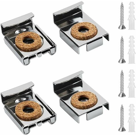 4 Stück Federspiegelclips Spiegelaufhängerclips zur Befestigung von Spiegelklemmen Spiegelhalterungen mit Bolzen und Schrauben zur Spiegelbefestigung Aufhänger können unterstützen，T-Audace