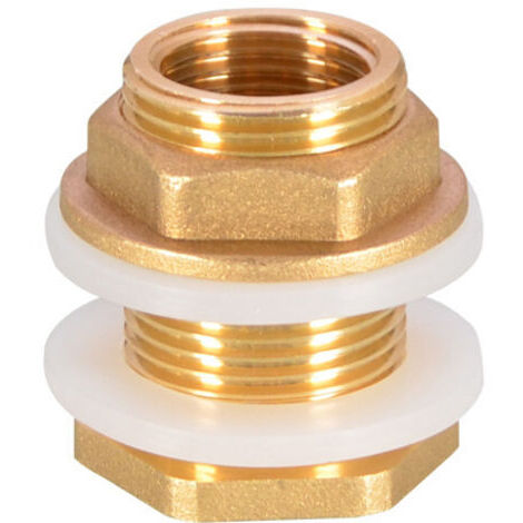 4 Stück G1/2 Messing Wassertank Wasserrohr Anschluss Adapter Wasserhahn Regeneimer Buchse Messing Tank Buchse für Wasserhahn Regeneimer Wassertank