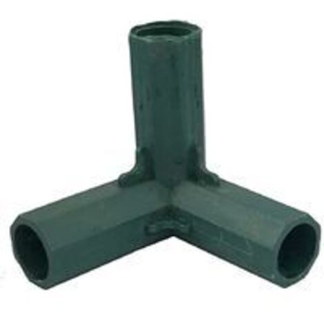 4 Stück Gartenrahmen-Eckverbinder, 3-Wege-Gewächshaus-Eckverbinder, Gewächshaus-Rahmen-Möbelverbinder, Innen 16 mm (rechter Winkel 3-Wege)