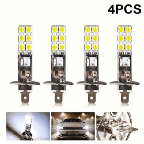 4 Stück H1 LED 12V 6000K Weiß 55W LED Auto-Nebelscheinwerfer LED-Scheinwerferlampe, Deutschland, praktisch