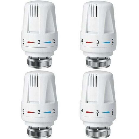 4 Stück Heizkörper-Thermostatkopf, TRV M30 x 1,5 Heizkörper-Thermostatkopf, Heizkörper-Thermostatventil, Heizkörperventile für Heizsysteme für Zuhause und Büro