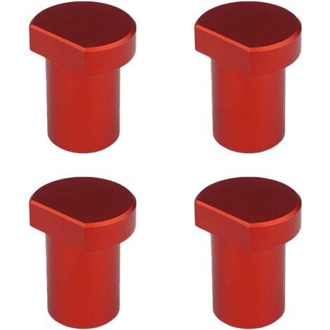 4 Stück Holzbankklemme aus Aluminiumlegierung, Positionierungsstopfen für 19 mm Hundeloch (19 mm, rot)
