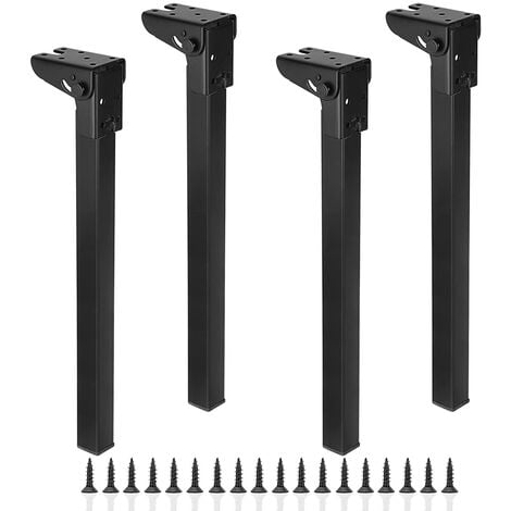 PETITES ECREVISSES 4 Stück Klappbare 35cm Hairpin Tischbeine Klappbettfüße Ersatz Möbelbeine für Bett Schrank Kleiderschrank Schwarz