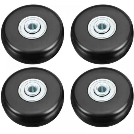 4 Stück Kofferrollen, robuste Koffer-Reparaturrollen, 50 mm leises Gummi, universelle drehbare Ersatzräder, Transport-Ersatzrollen, geeignet für Koffer/Gepäck/Rucksäcke/Reisen