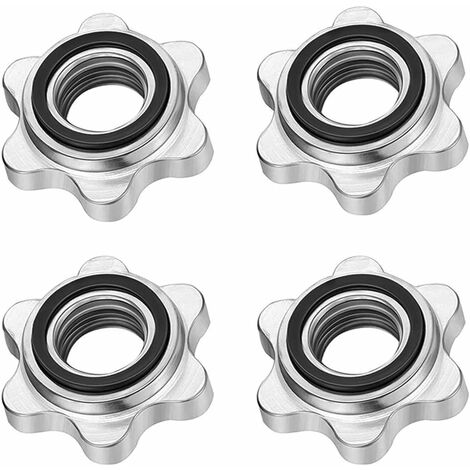4 Stück 25mm Spinlock Hantelstange Rot Kunststoff /Silber Eisen Sternverschluss 