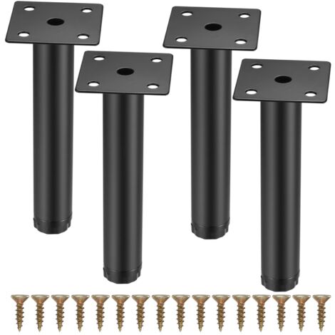 4 Stück Möbelbeine Metallbefestigung Stützfüße für Möbel/Tisch/Stuhl/Schreibtisch/Küche/Schrank/Sofa