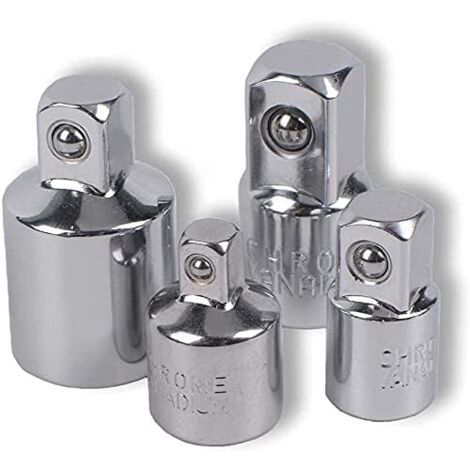 4 Stück Ratschen-Steckschlüssel-Adapter. Ratschen-Steckschlüssel-Adapter 1/2 auf 3/8-3/8 auf 1/2-1/4 auf 3/8-3/8 auf 1/4 Steckschlüssel-Reduzierer für Stecknüsse und Bits