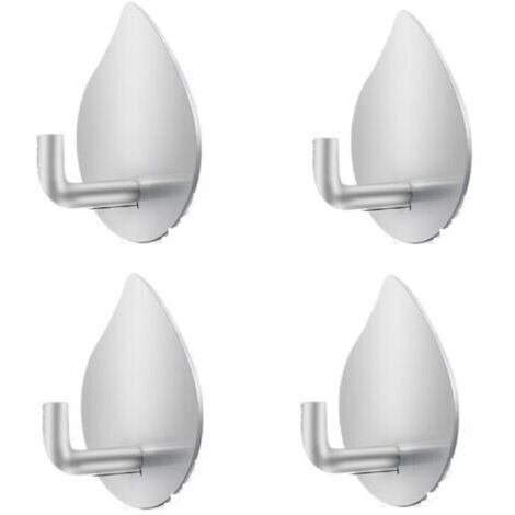4 Stück Selbstklebende Haken Wandhaken Selbstklebend Edelstahl Haken Rostfrei Wasserdicht ohne Bohren für Schlafzimmer Badezimmer