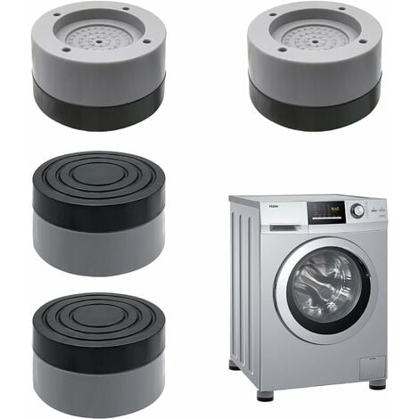 4 Stück Antivibrations-Waschmaschinenmatte Antivibrationsstützwaschmaschine  Antivibrationsmatte für Waschmaschine und Trockner, Waschmaschinenzubehör