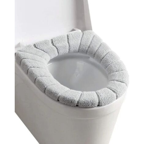 4 Stück WC Sitz Beheizt WC-Sitzwärmer Toilettensitz Abdeckung,Toilettensitzabdeckung Waschbar Toiletten Sitzbezug/weich/Dicker/waschbar/dehnbar