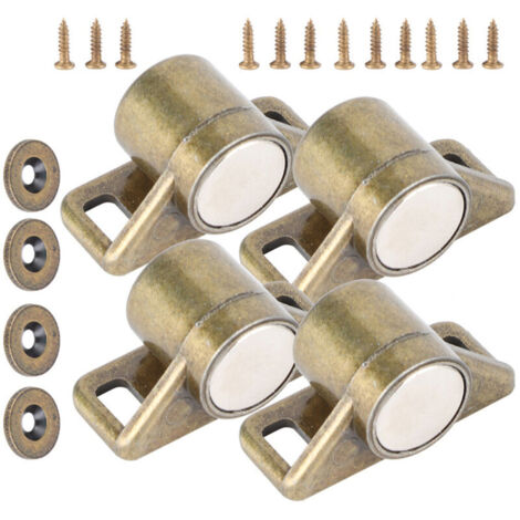 4 Stück Zinklegierung Magnetischer Türverschluss Vintage Zinklegierung Schrankbeschläge Grün Bronze..DEBUNS