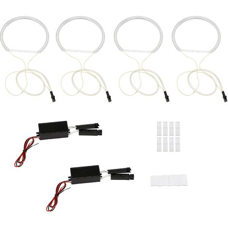 4 stücke Weiß Scheinwerfer Ccfl Led Angel Eyes Kit Halo Ring Drl Blinker Licht Ccfl Scheinwerfer Lampe Fo