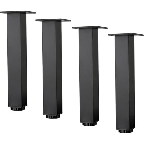 4 Stück,Schrank Füsse,Möbel Beine aus Aluminiumlegierung,Tisch Beine,Ersatzbein,Metall Couch Füße,verdicken Sofa Beine,Bett Füsse,Einfachen Montage,mit Schrauben,Schwarz,20cm/7.8in