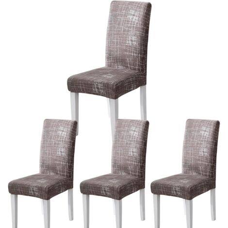 4 Stuhlhussen Esszimmerstuhlüberzüge Stretch-Stuhlhussen f