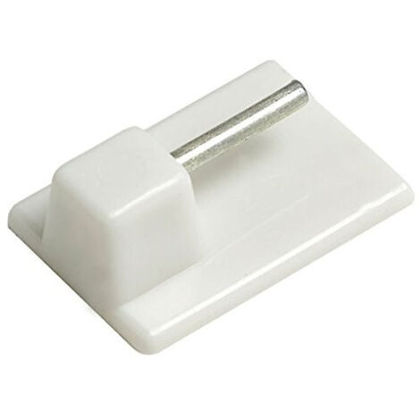 4 Supports adhésifs - Plastique - Blanc