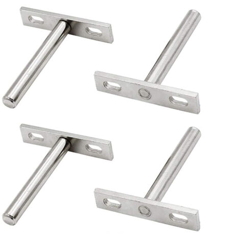 4 Supports de 3 Pouces pour Étagères Flottantes Invisibles - Fixations Cachées pour Tablettes en Bois avec Vis et Chevilles Incluses