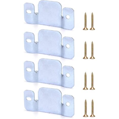 4 Supports De Fixation, Connecteur En Fer Galvanisé, Vis Incluses, Pour Canapé Sectionnel