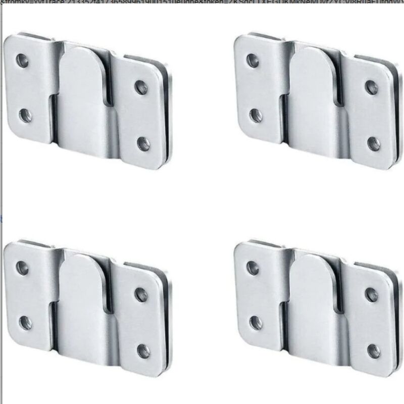 4 supports de fixation encastrés, supports muraux pour tête de lit, crochet de verrouillage en Z, clip de fixation pour meubles