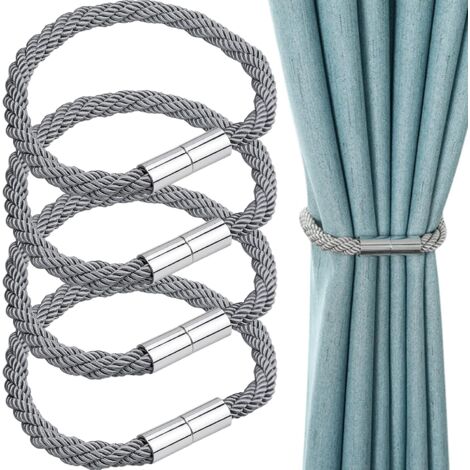 4 supports magnétiques pour rideaux, pinces à rideaux, crochets magnétiques pour rideaux