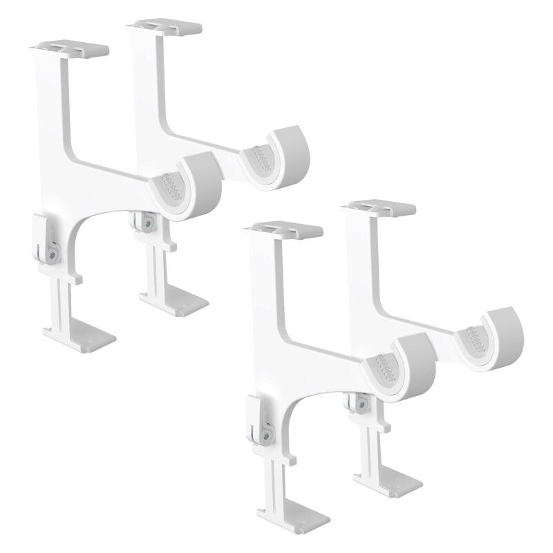 4 Supports Sans Perçage, Blanc, pour Tringle à Rideaux, ø20-28mm, pour Coffre de Volet Roulant