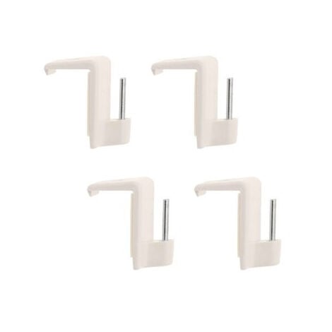 ATELIERS 28 4 Supports Special PVC - Sans perçage - Plastique - Blanc
