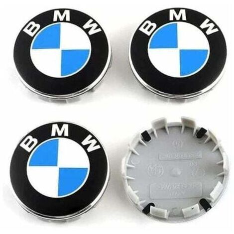 EURITECSA 4 tapacubos compatibles con BMW de 68 mm, centro de rueda, ABS, accesorios para coche, color azul
