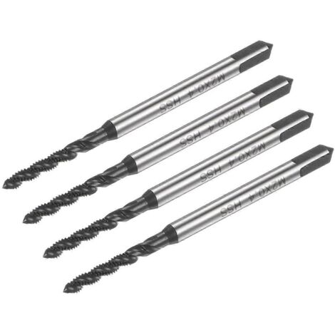 4 tarauds à filetage hélicoïdal, taraud métrique revêtu M2 x 0,4