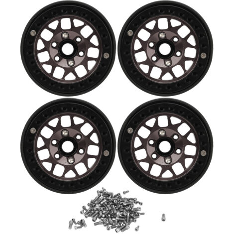 4-teilige 1,9-Zoll-Universal-RC-Felgen aus Aluminiumlegierung für SCX10, SCX10 II und Titanium Crawler - Beadlock-Felgen
