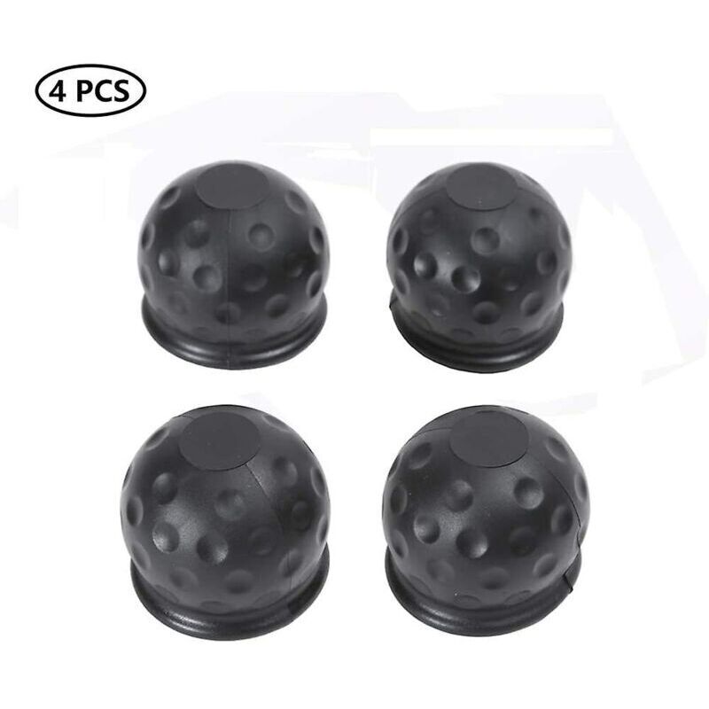 Image of 4-teilige 50-mm-Kugelkopfabdeckung, schwarze Gummi-Kugelkopfabdeckung (Gummi)