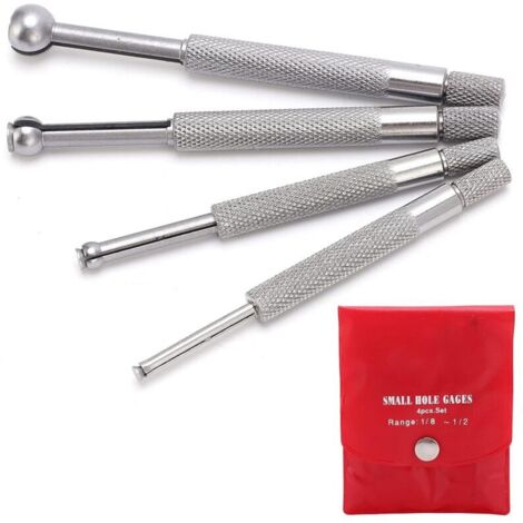 4-teilige Bohrungslehre, Teleskoplehre, Kugellehre, Vollbohrungslehre 3-13 mm für kleine Löcher und längliche Nuten.